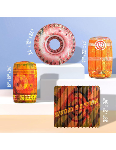 Bunkers Inflables Skywin - 4 Obstáculos para Laser Tag