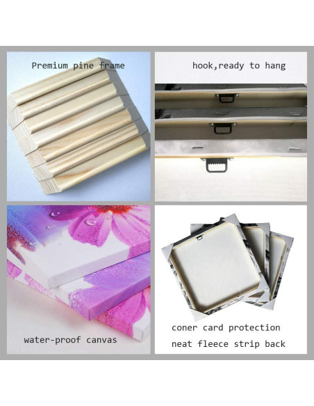 WELMECO Decoración de Baño Niños Arte Pared 30x30 cm 3 Piezas