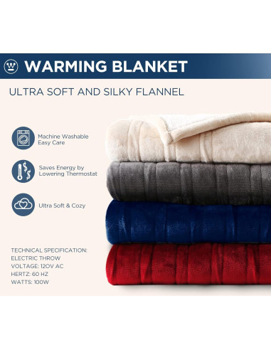 Manta Térmica Westinghouse WH-HSF50, 6 Niveles de Calor