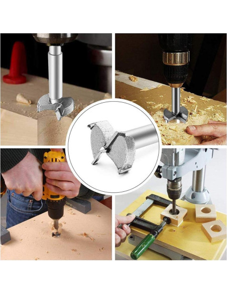 Broca Forstner Utoolmart 100mm Carburo Cementado Hexagonal