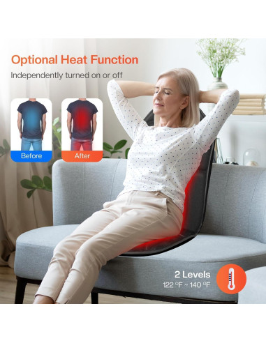 Almohadilla de Masaje CuPiLo CPL-2102 con Calor y Vibración