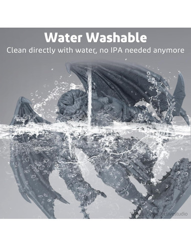 Resina 3D ELEGOO Lavable 1000g Humo Blanco 8K UV-LCD