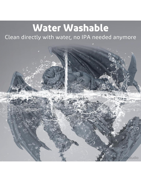 Resina 3D ELEGOO Lavable 1000g Humo Blanco 8K UV-LCD