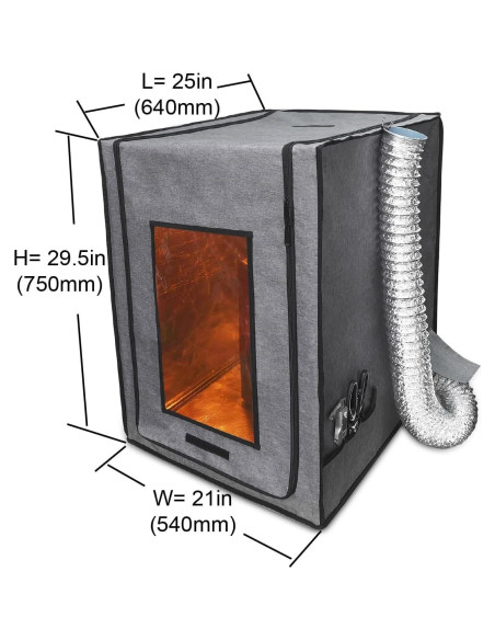 Cubierta para impresora 3D DORUNDEA con ventilación ajustable