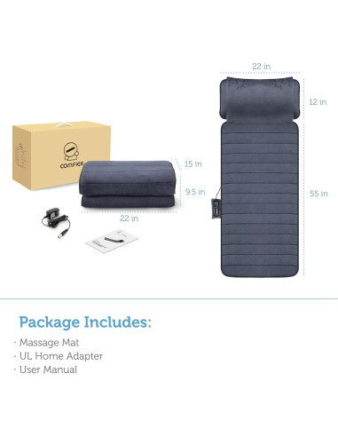 Esteras de Masaje Comfier CF-3603U con Calor y Vibración