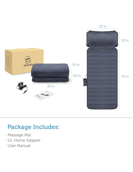 Esteras de Masaje Comfier CF-3603U con Calor y Vibración