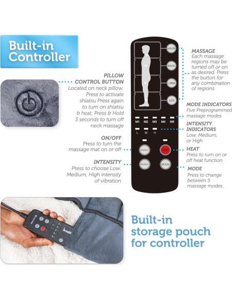 Esteras de Masaje Comfier CF-3603U con Calor y Vibración