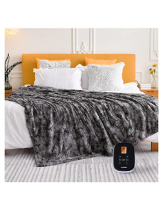 Manta Calentada WOOMER Eléctrica Completa 195x213 cm Gris