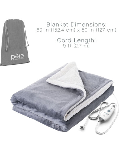 Manta Eléctrica Pure Enrichment 127x152 cm 4 Calor