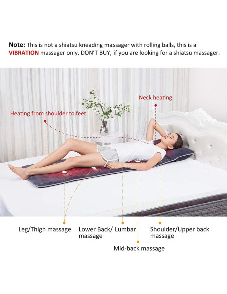 Alfombrilla de Masaje Snailax con Calor y Vibración 62x42cm