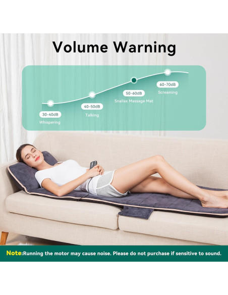 Alfombrilla de Masaje Snailax con Calor y Vibración 62x42cm