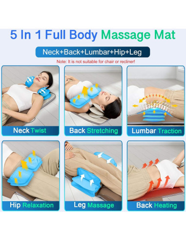 Colchoneta de Masaje Comrelax HY-8639 3D Calor Plegable