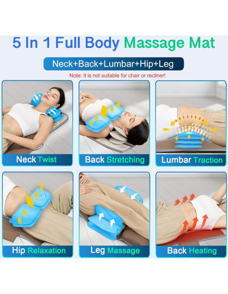 Colchoneta de Masaje Comrelax HY-8639 3D Calor Plegable