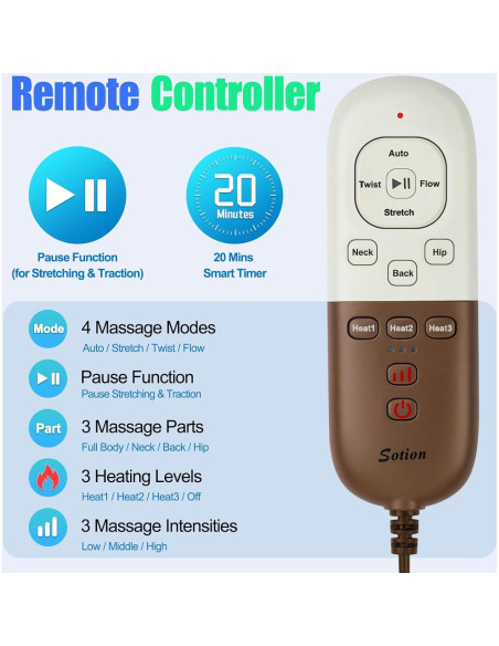 Colchoneta de Masaje Comrelax HY-8639 3D Calor Plegable