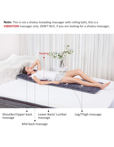 Almohadilla de Masaje Comfier CF-3603S con Calor y 10 Motores