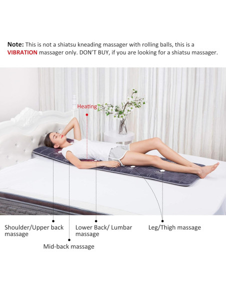 Almohadilla de Masaje Comfier CF-3603S con Calor y 10 Motores