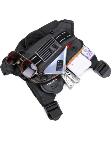 Bolsa de Pecho Deportiva Muserise Negra Resistente al Agua