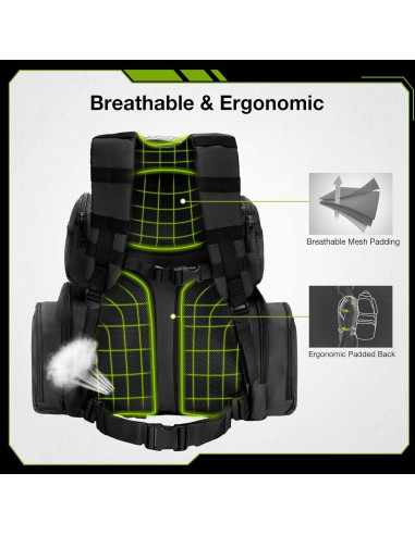 Mochila Táctica TIDEWE para Armas y Municiones - Negro