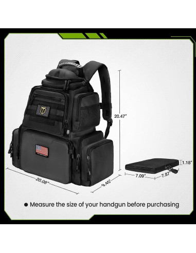 Mochila Táctica TIDEWE para Armas y Municiones - Negro