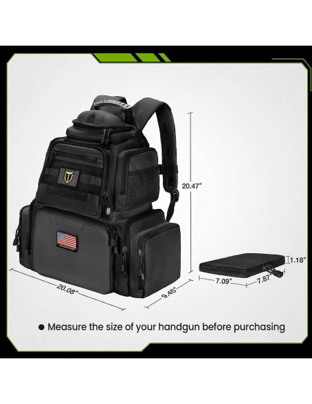 Mochila Táctica TIDEWE para Armas y Municiones - Negro