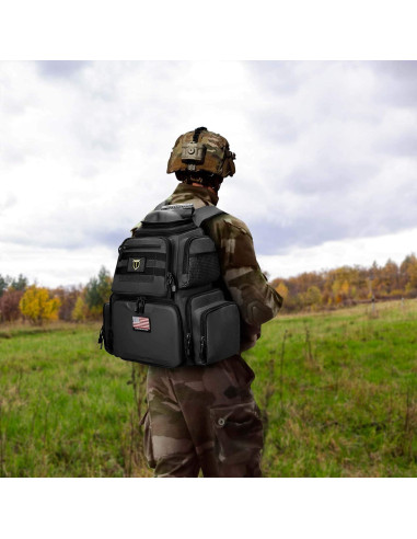 Mochila Táctica TIDEWE para Armas y Municiones - Negro