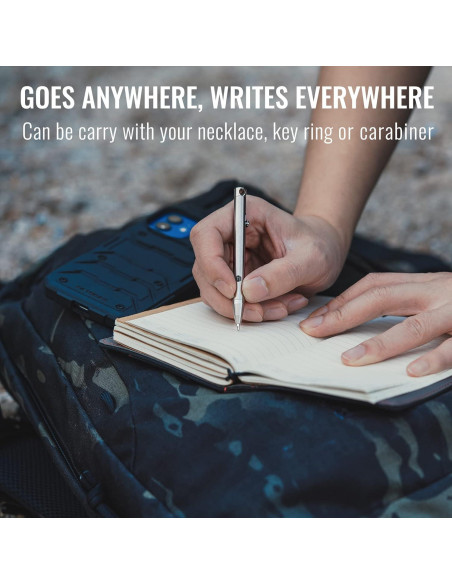 Bolígrafo retráctil KeyUnity KP00 de titanio plata fina