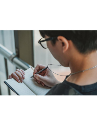 Bolígrafo retráctil KeyUnity KP00 de titanio plata fina