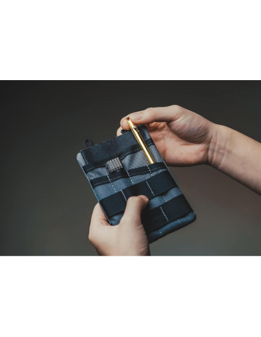 Bolígrafo retráctil KeyUnity KP00 de titanio plata fina