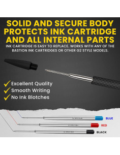 Bolígrafo BASTION Slim de Lujo EDC Aluminio Punta Fina 2