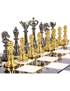Juego de Ajedrez y Damas Kvintes 38 cm Plegable Metal 2