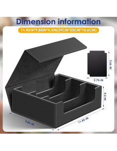Caja de Cartas Homthy 1800+ con Cierre Magnético 2