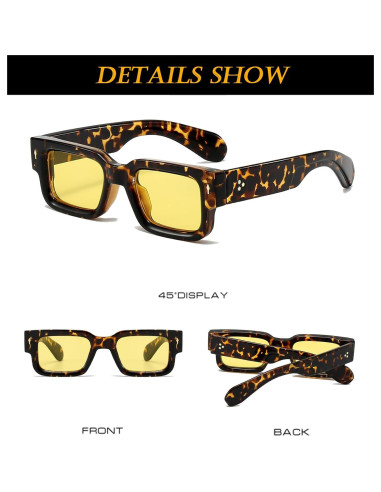 Gafas de sol cuadradas EYLRIM UV400 unisex marco grueso