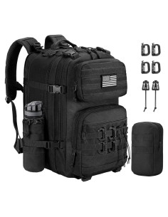 Mochila Táctica CVLIFE 60L Expandible para Hombres Negra