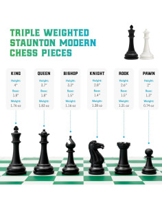 Juego de Ajedrez Profesional Chess Geeks 3X Piezas Pesadas 2