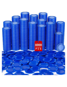 Fichas de Póker Leitee 1000 Pcs Plástico Azul 3.81 cm