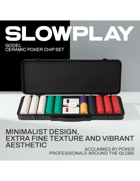 Fichas de Póker Cerámica SLOWPLAY Godel 300 PCS 39mm