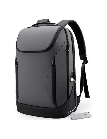 Mochila BANGE Inteligente Impermeable 15.6" USB Gris