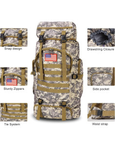 Kit de Supervivencia Skywod con Mochila 70L y Primeros Auxilios 2