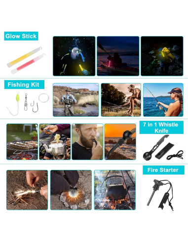 Kit de Supervivencia Skywod con Mochila 70L y Primeros Auxilios