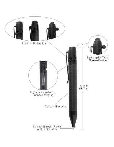 Bolígrafo Cool Hand 12.45 cm Táctil Fibra de Carbono