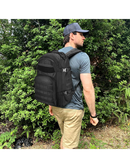 CamGo Mochila Táctica MOLLE 25L Negra para Senderismo