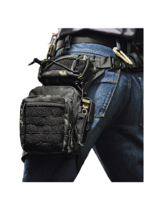 Bolsa Táctica de Muslo ATZB Camo Oscuro 26x33x11cm