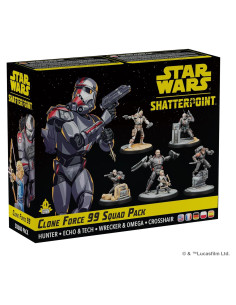Star Wars Shatterpoint Paquete Clone Force 99 - Juego de Miniaturas