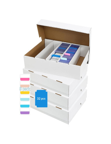 Caja de Almacenamiento MZONGZI 3900 Tarjetas 5 Filas Blanca