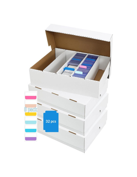 Caja de Almacenamiento MZONGZI 3900 Tarjetas 5 Filas Blanca