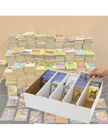 Caja de Almacenamiento MZONGZI 3900 Tarjetas 5 Filas Blanca