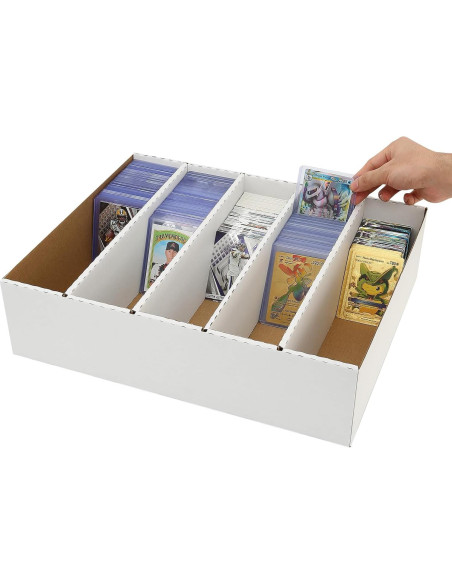 Caja de Almacenamiento MZONGZI 3900 Tarjetas 5 Filas Blanca