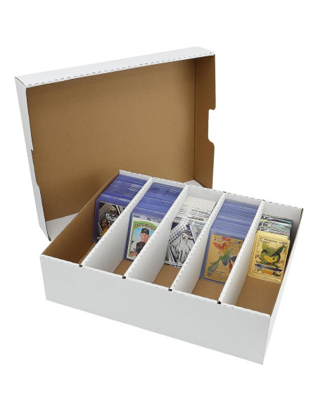 Caja de Almacenamiento MZONGZI 3900 Tarjetas 5 Filas Blanca