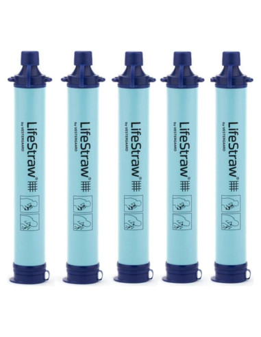 Filtro de Agua LifeStraw para Camping y Emergencias - Paquete de 5