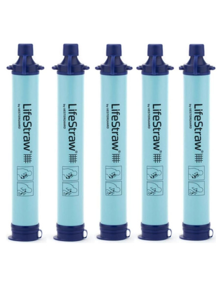 Filtro de Agua LifeStraw para Camping y Emergencias - Paquete de 5